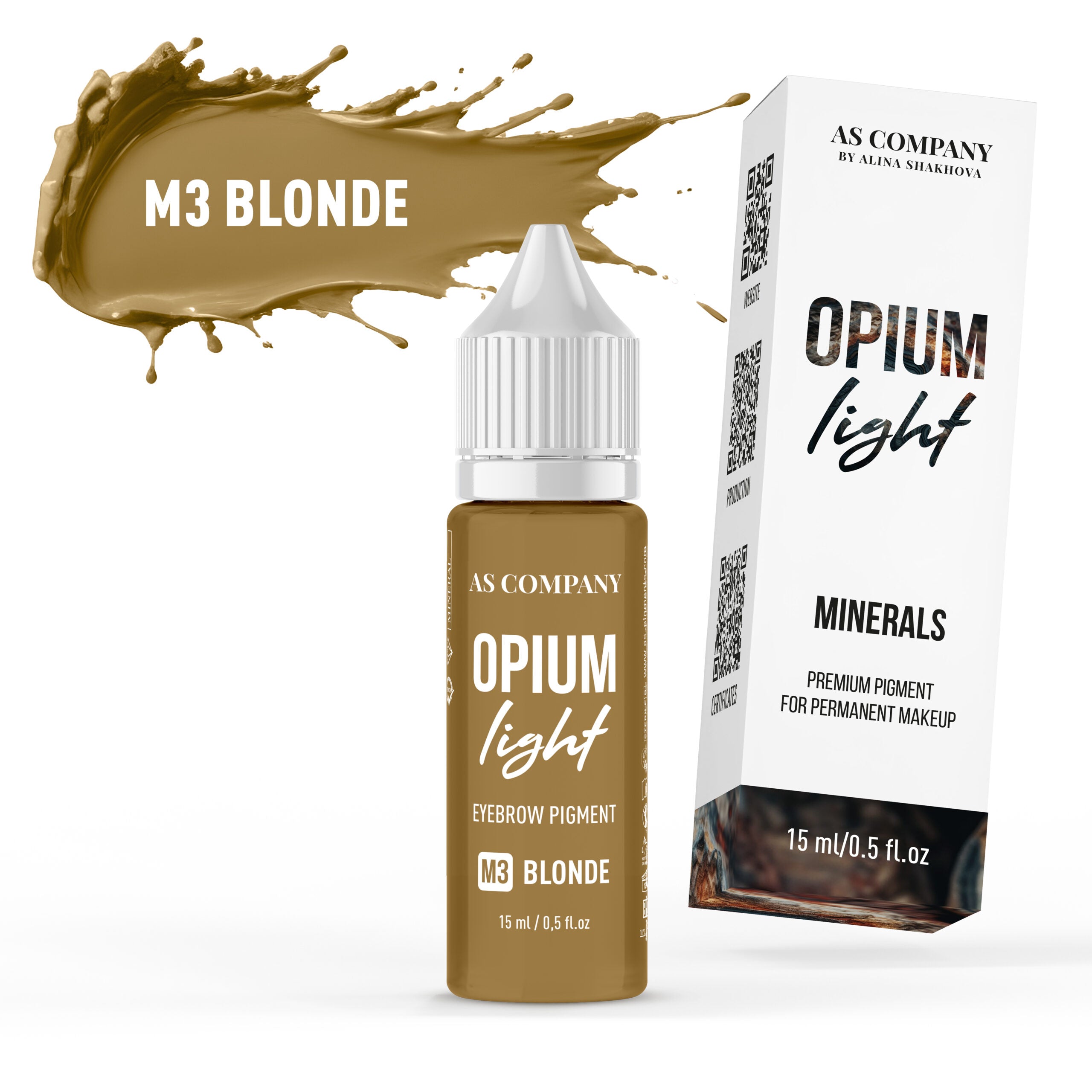 AS Pigments - Pigment mineral pentru sprâncene M3 BLONDE (OPIUM LIGHT)