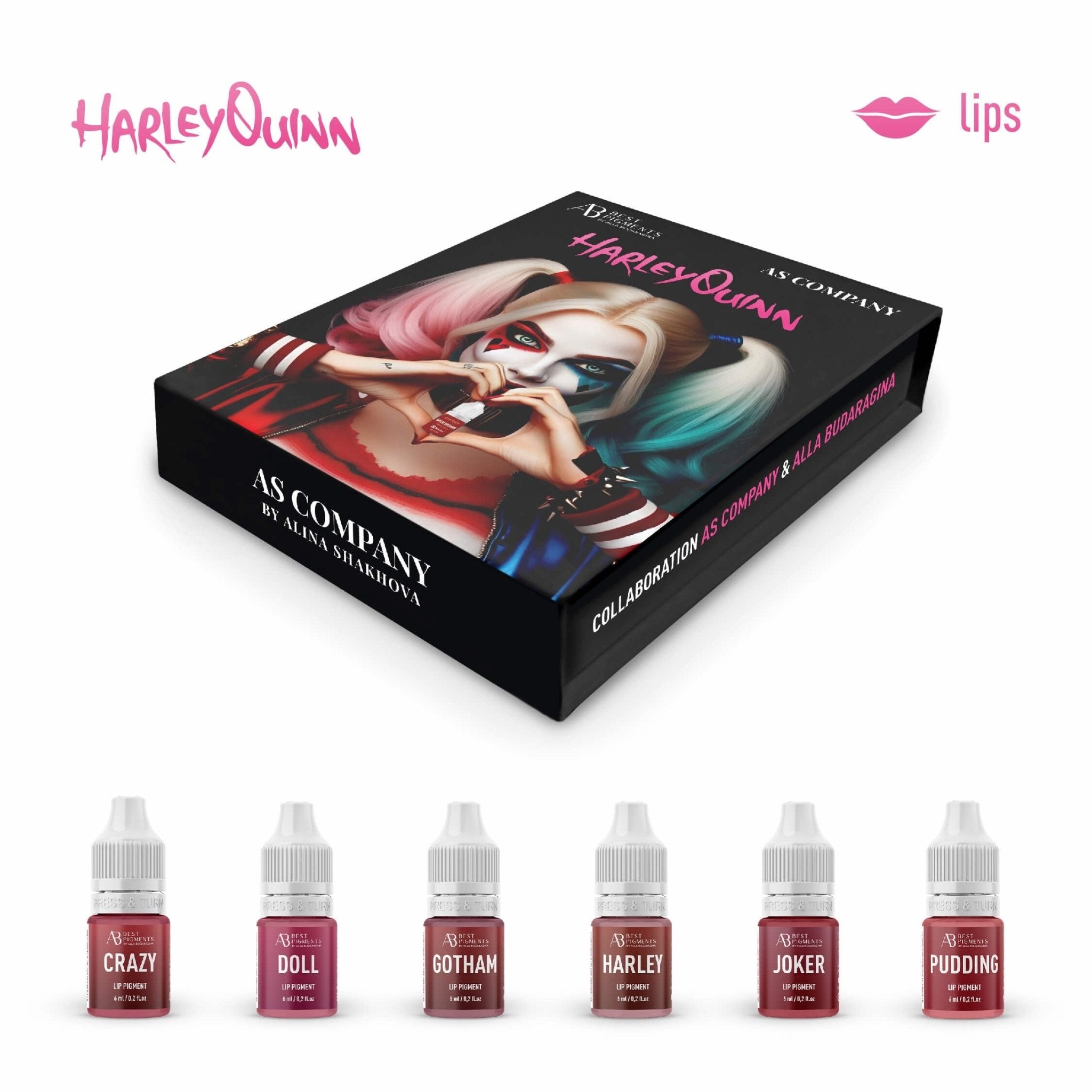 AS Pigments - Lip Set Harley Quinn by AS COMPANY & Alla Budaragina - mrpmu