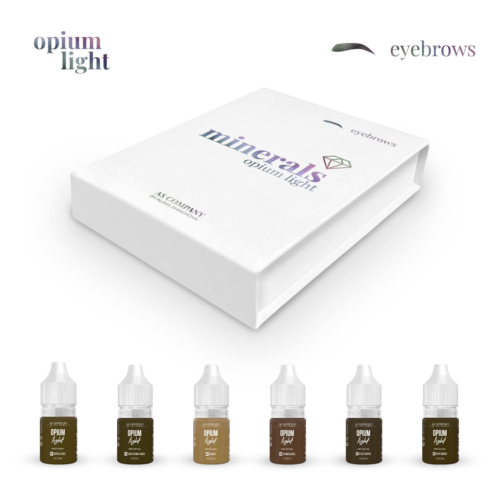 AS Pigments - MINERALS OPIUM LIGHT SET - Eyebrow set - mrpmu