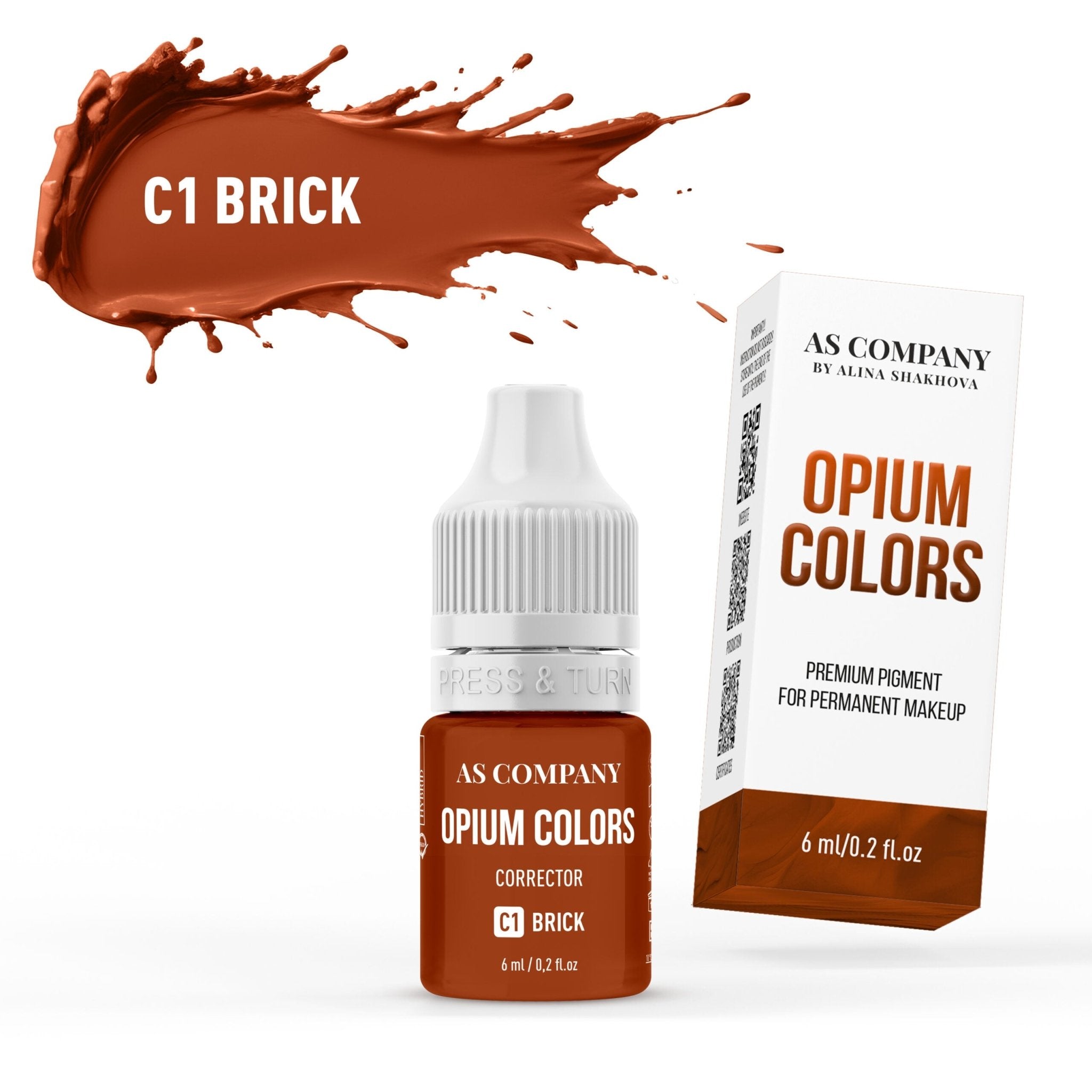 AS Pigments - OPIUM COLORS C1 BRICK brow corrector - mrpmu