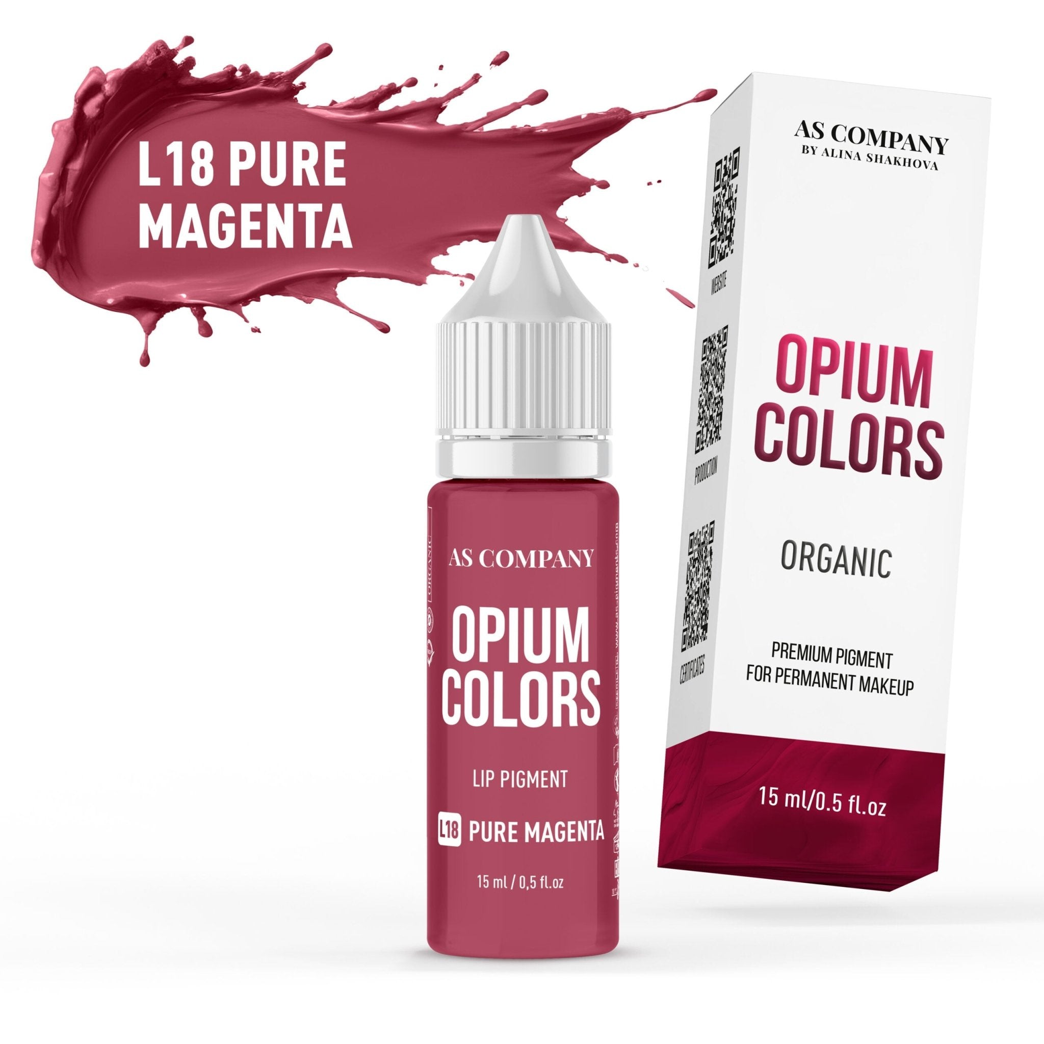 AS Pigments OPIUM COLORS - L18 PURE MAGENTA ORGANIC Lip Pigment - mrpmu