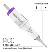 Confezione da 20 cartucce Vertix Pico Round Liner Long Taper - mrpmu