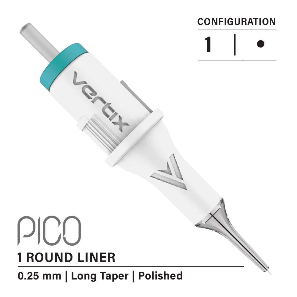 Confezione da 20 cartucce Vertix Pico Round Liner Long Taper - mrpmu