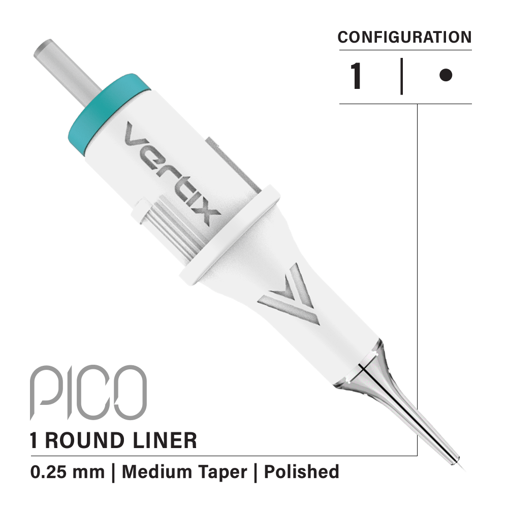 Confezione da 20 cartucce Vertix Pico Round Liner Medium Taper - mrpmu