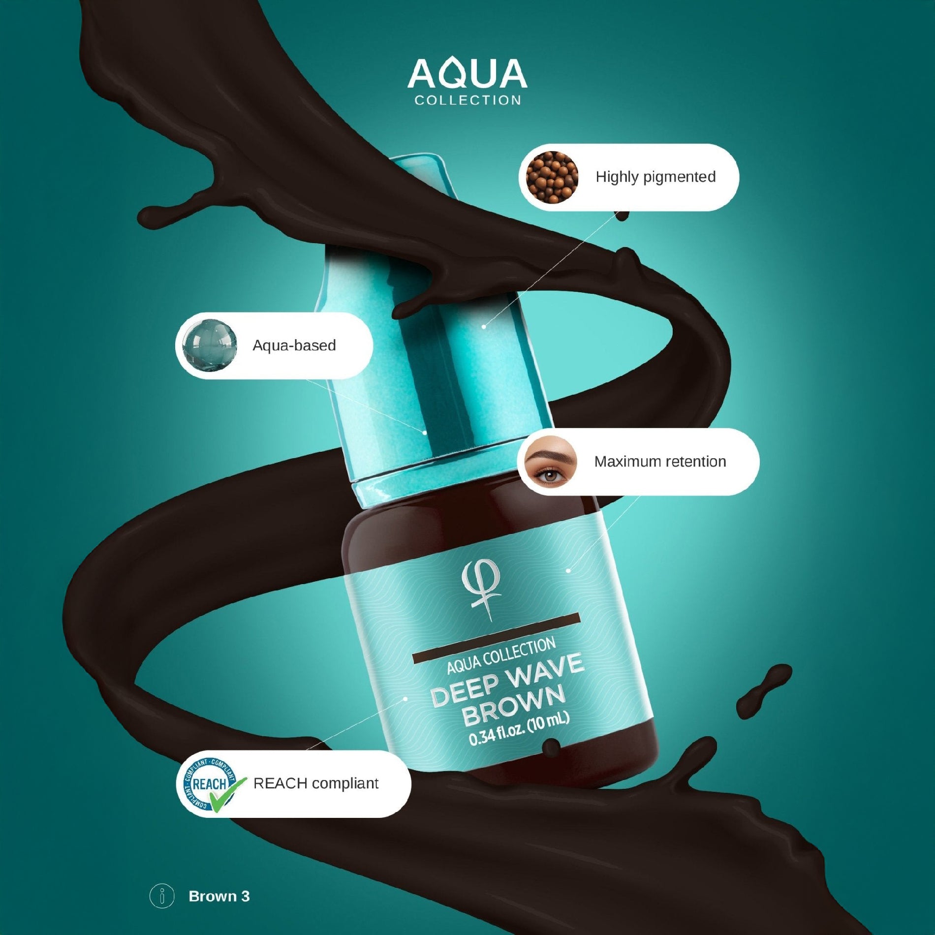 Deep Wave Brown PMU Pigment 10ml - Mr.PMU