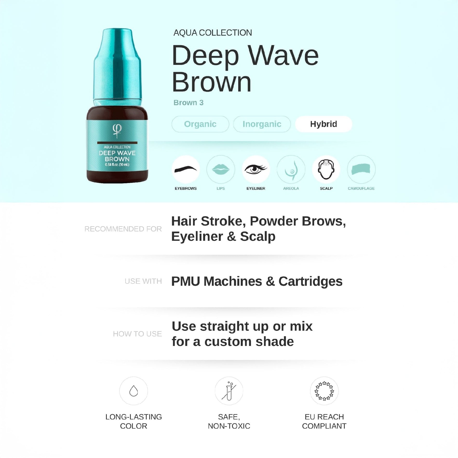 Deep Wave Brown PMU Pigment 10ml - Mr.PMU