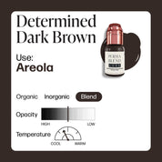 Perma Blend Luxe PMU Ink - Determined Dark Brown 15ml - mrpmu