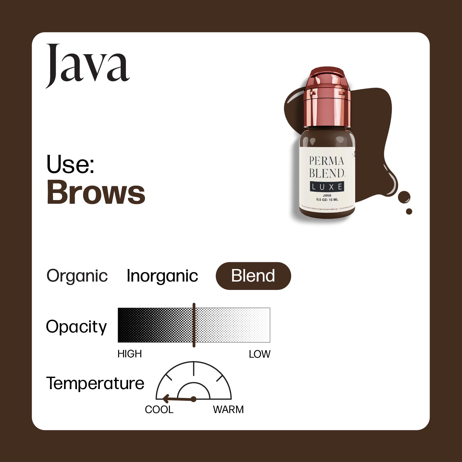 Perma Blend Luxe PMU Ink - Java 15ml - mrpmu