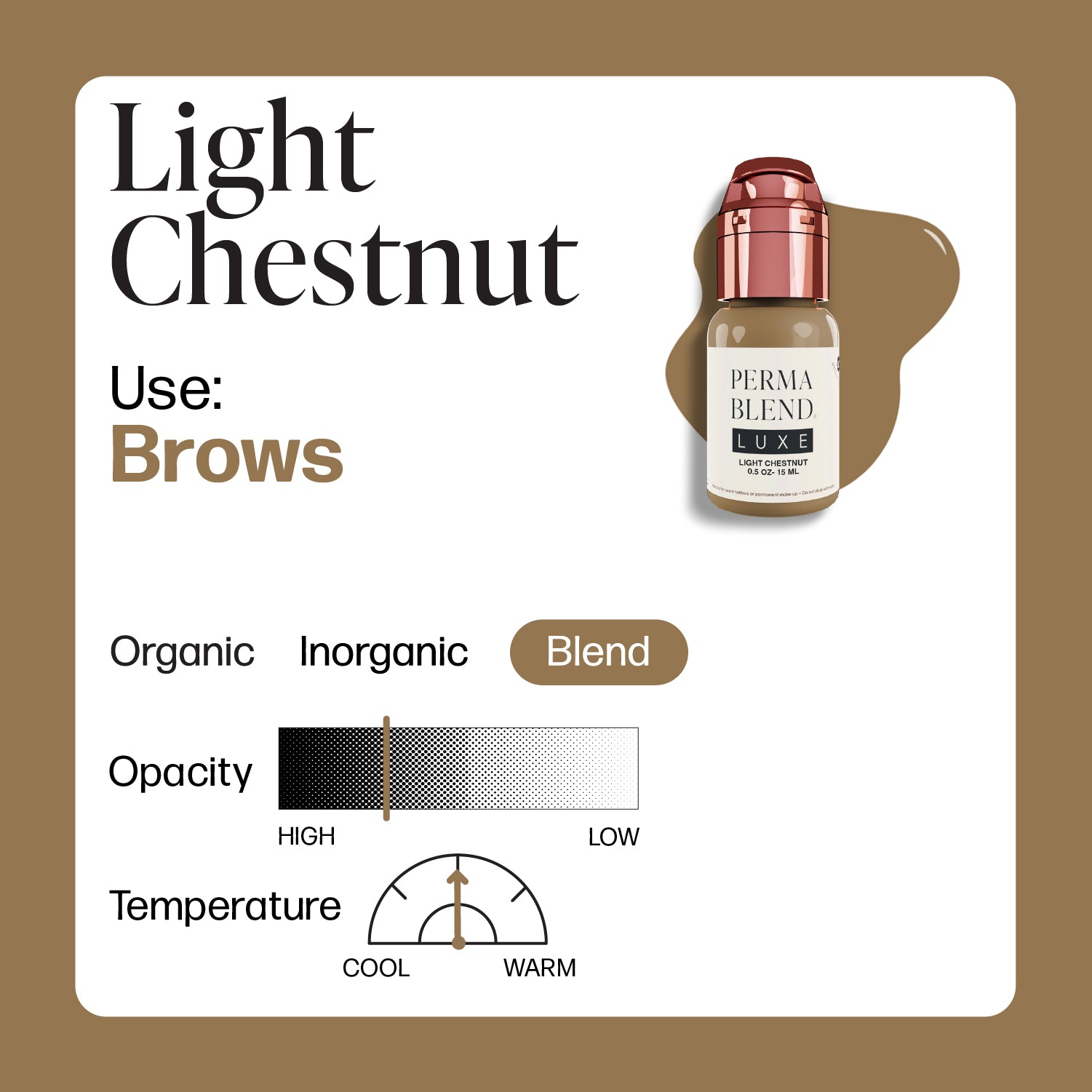Perma Blend Luxe PMU Ink - Light Chestnut 15ml - mrpmu