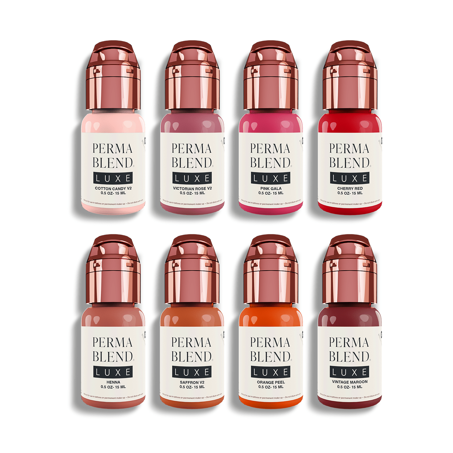 Perma Blend Luxe PMU Ink - Pucker - Up Buttercup Lip Set - 8x15ml - mrpmu