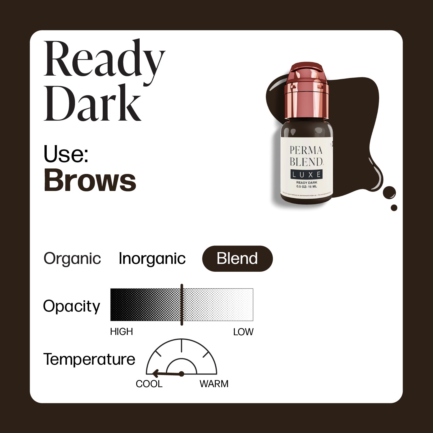 Perma Blend Luxe PMU Ink - Ready Dark 15ml - mrpmu
