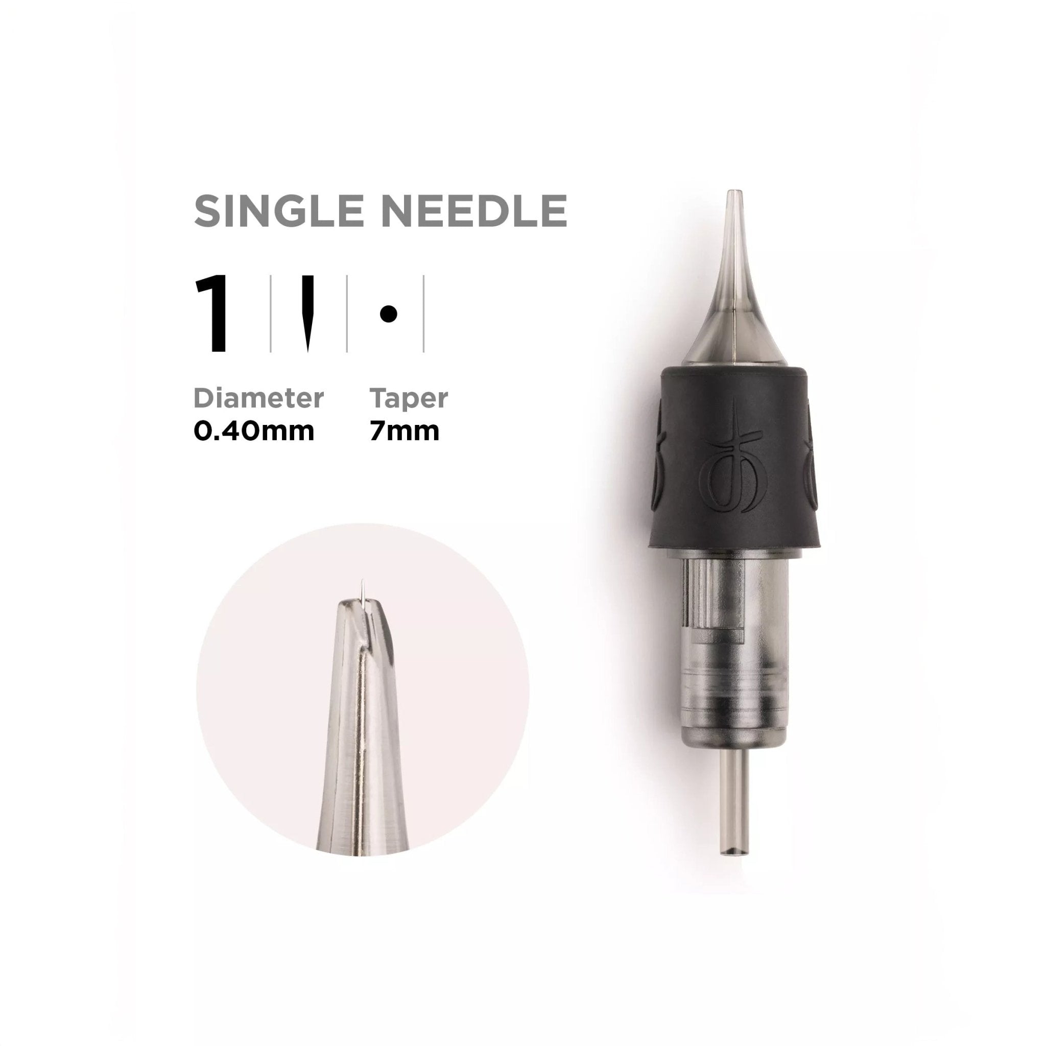 Phi Black Cartridge 7mm taper - 10pcs - mrpmu