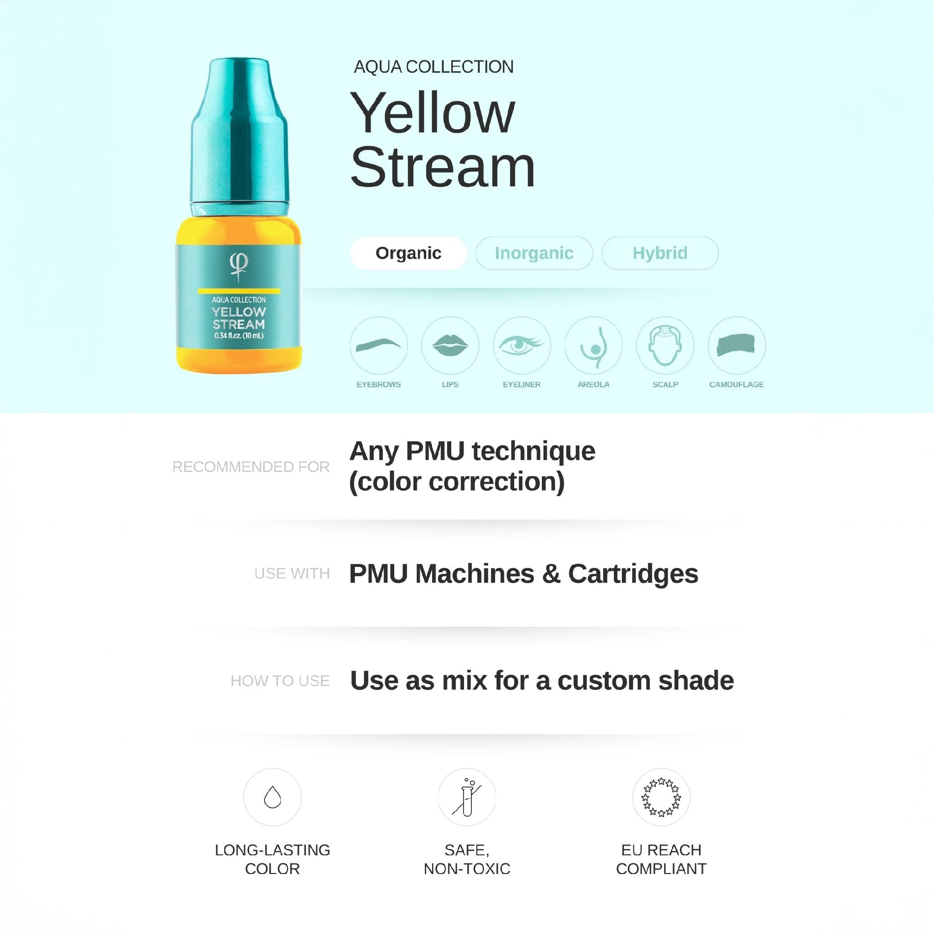 Yellow Stream PMU pigment 10ml - Mr.PMU