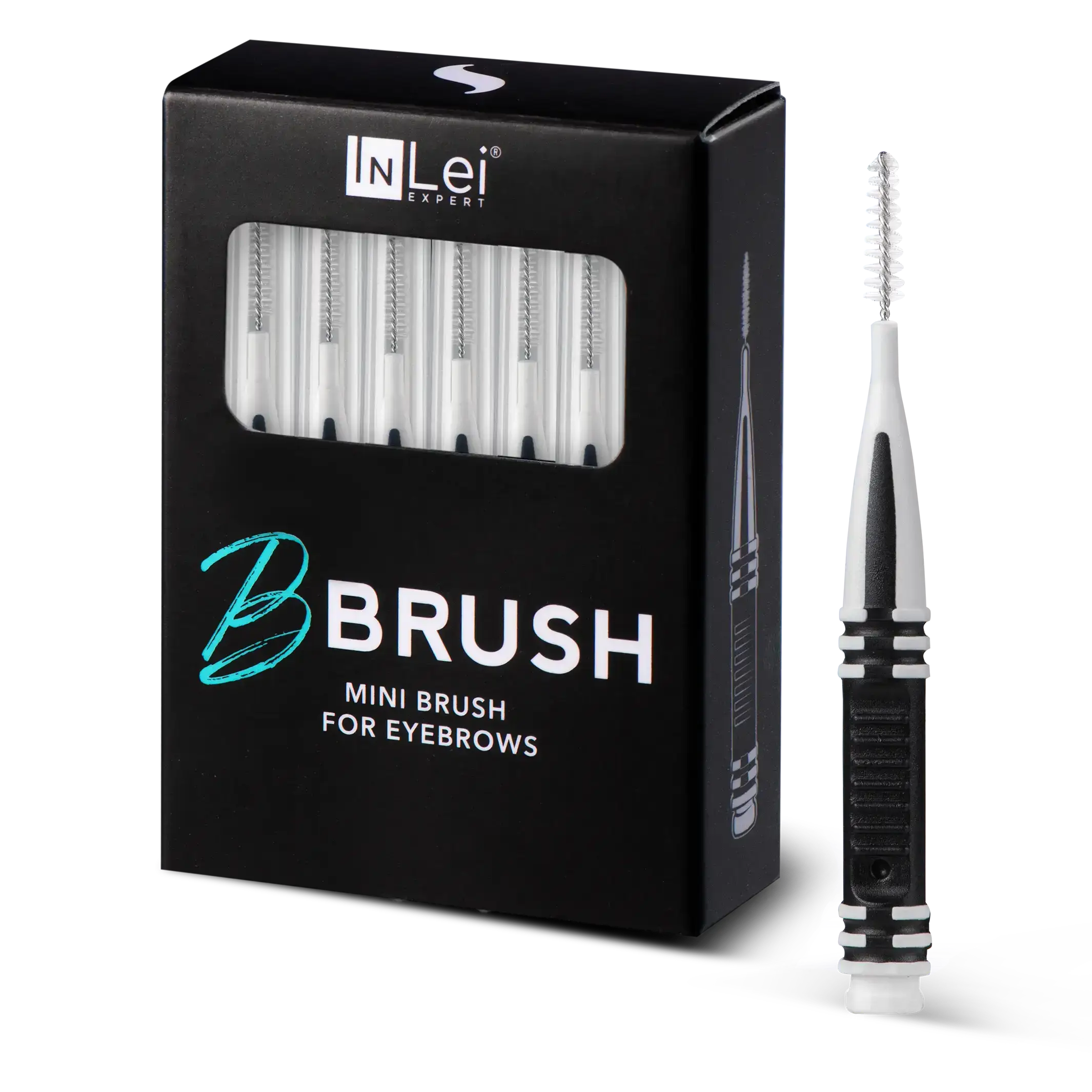 INLEI - B-BRUSH mini periuțe pentru sprâncene 12pz 