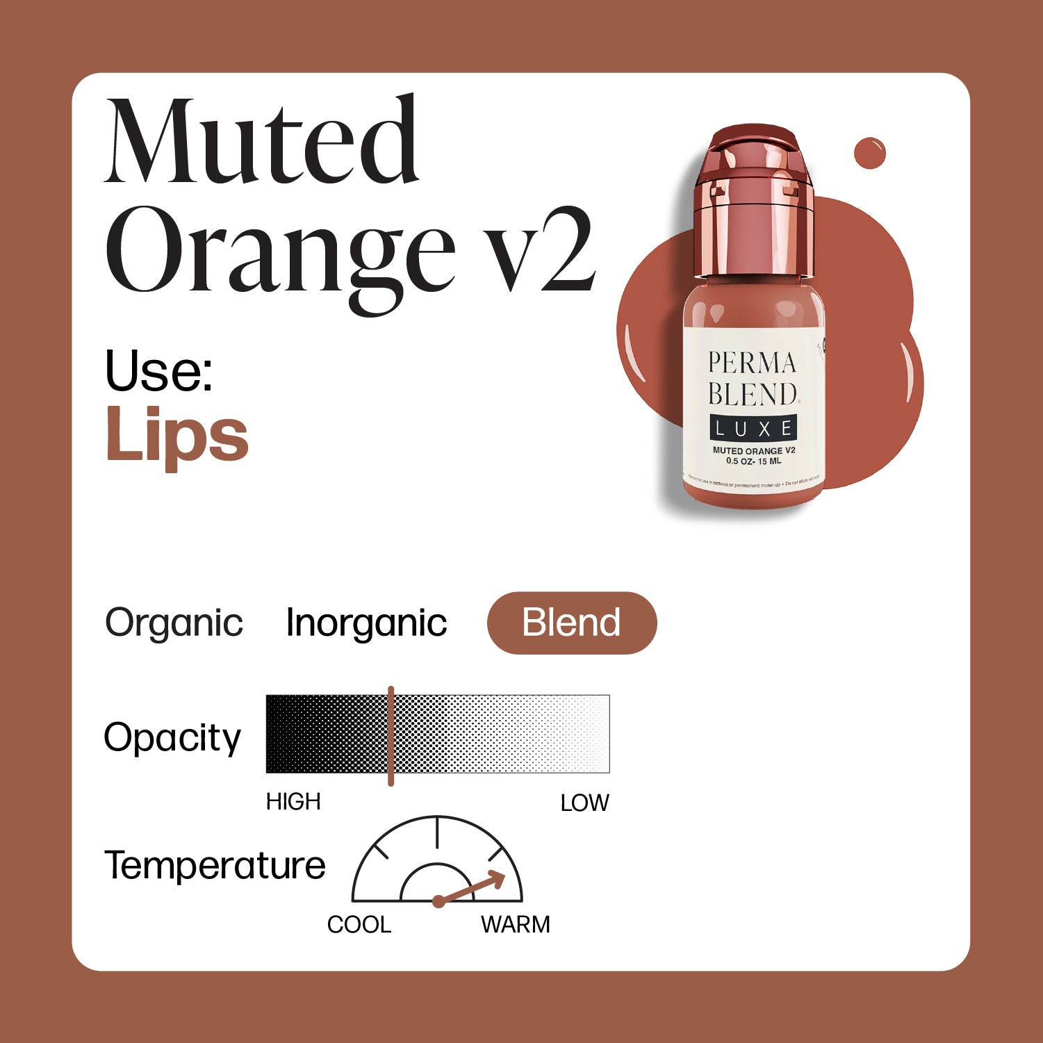 Perma Blend Luxe PMU Ink - Muted Orange 15ml