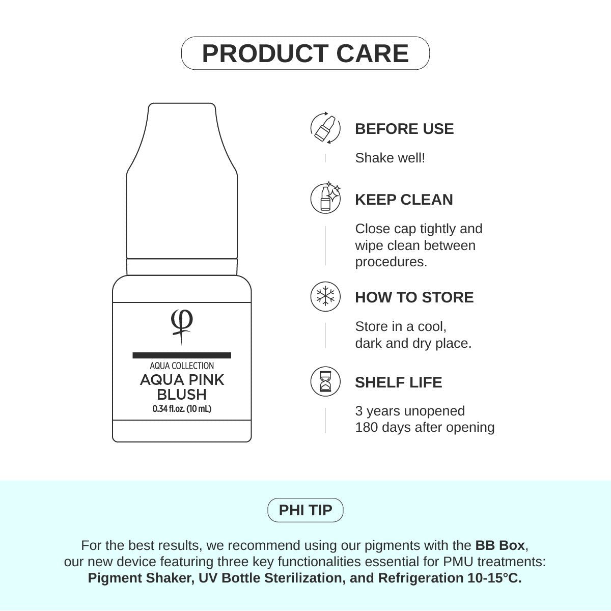 Aqua Pink Blush PMU pigment 10ml - Mr.PMU