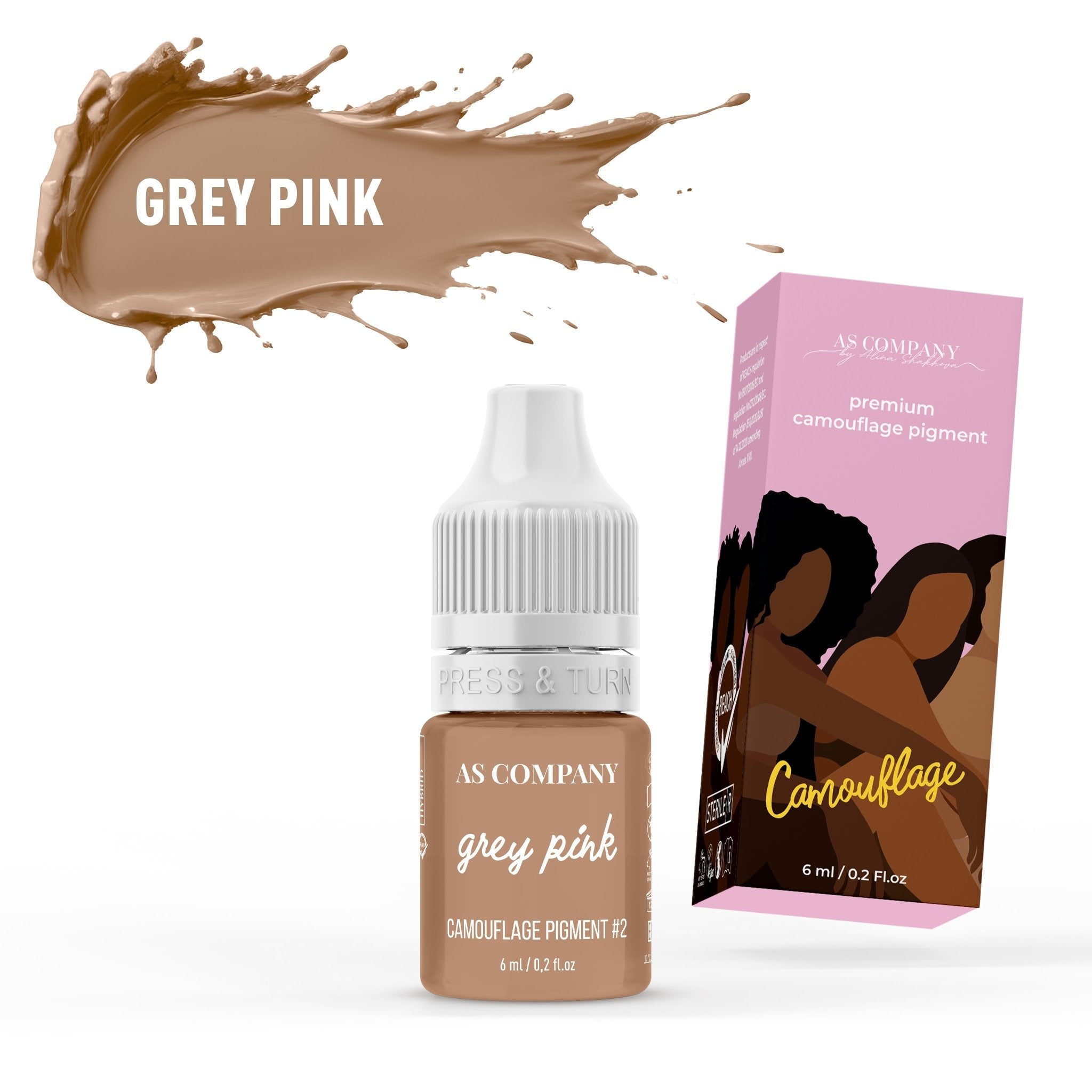 AS Pigments - 2 GREY PINK 6ml - Mr.PMU