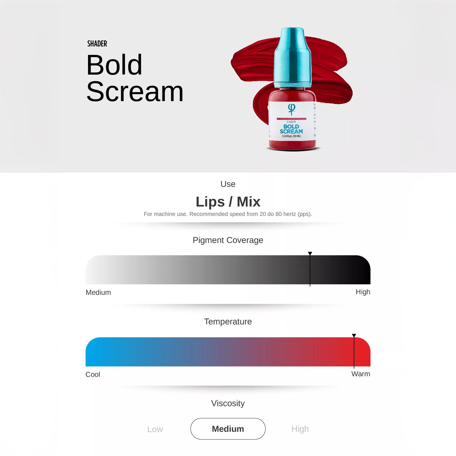 Pigment Mix Shader Bold Scream PMU 10ml - mrpmu