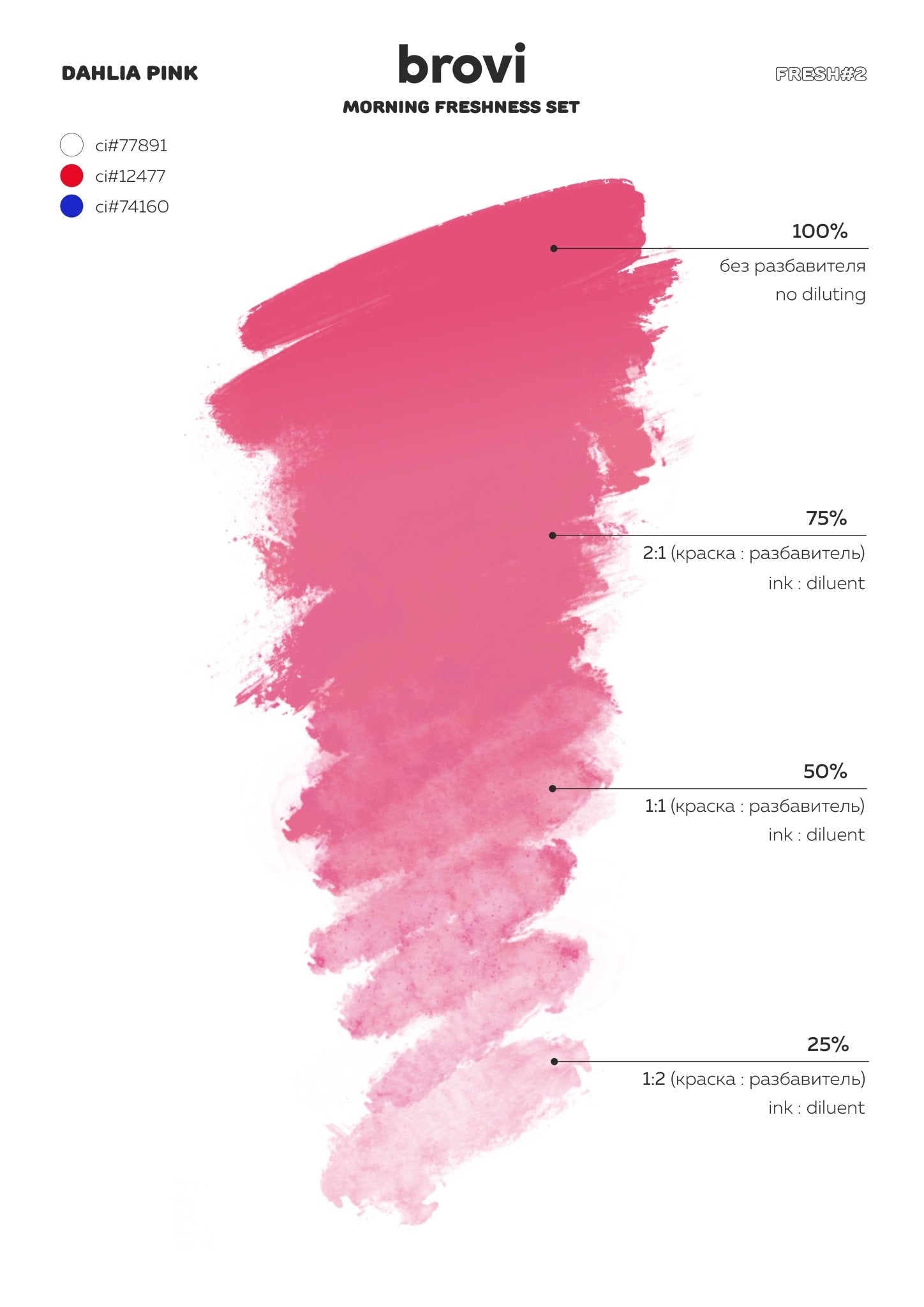 Brovi PMU Pigments - Dahlia Pink - Mr.PMU