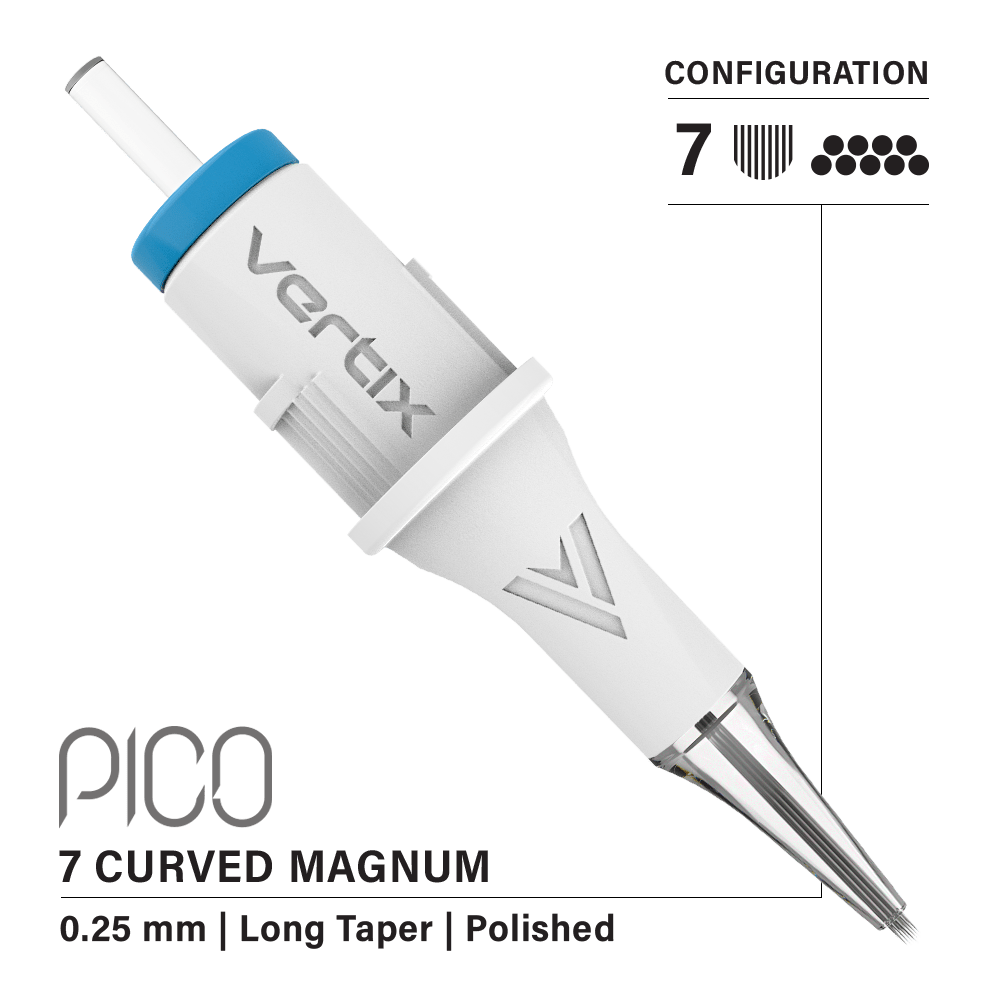 Pachet de 20 cartușe Vertix Pico Magnum Curved Long Taper - Mr.PMU