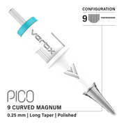 Pachet de 20 cartușe Vertix Pico Magnum Curved Long Taper - mrpmu