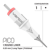 Pachet cu 20 de cartușe Vertix Pico Round Liner Long Taper - mrpmu
