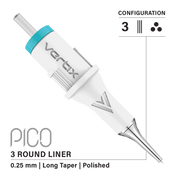 Pachet cu 20 de cartușe Vertix Pico Round Liner Long Taper - mrpmu