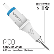 Pachet cu 20 de cartușe Vertix Pico Round Liner Long Taper - mrpmu