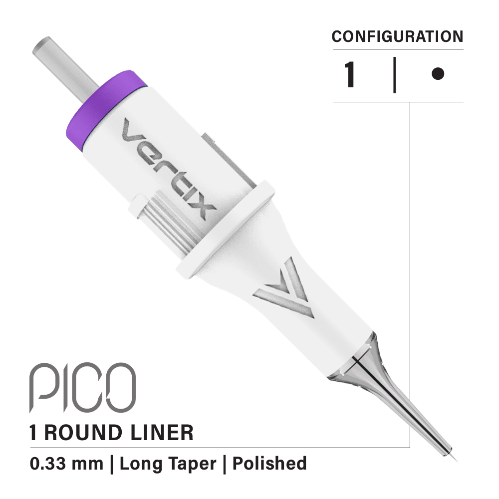 Pachet cu 20 de cartușe Vertix Pico Round Liner Long Taper - mrpmu