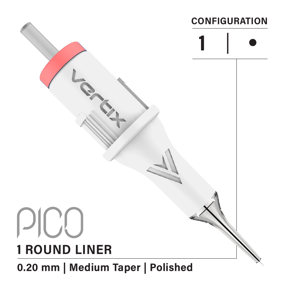 Set de 20 cartușe Vertix Pico Round Liner Medium Taper - mrpmu