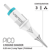Pachet de 20 cartridge Vertix Pico Round Shader Long Taper - mrpmu