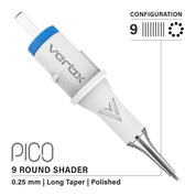Pachet de 20 cartridge Vertix Pico Round Shader Long Taper - mrpmu