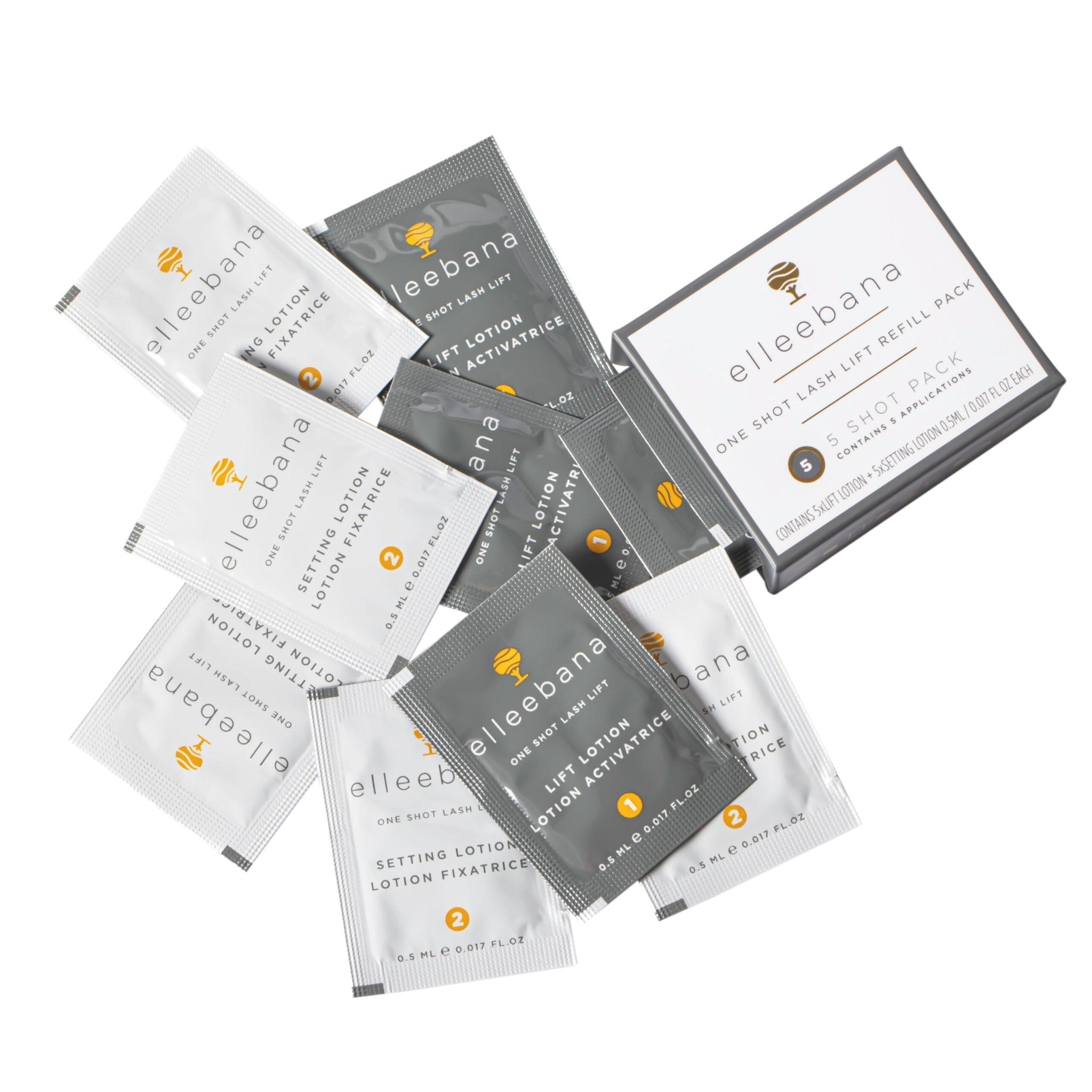 Loțiuni Elleebana one shot Lash Lift (pachet de 5) - Mr.PMU