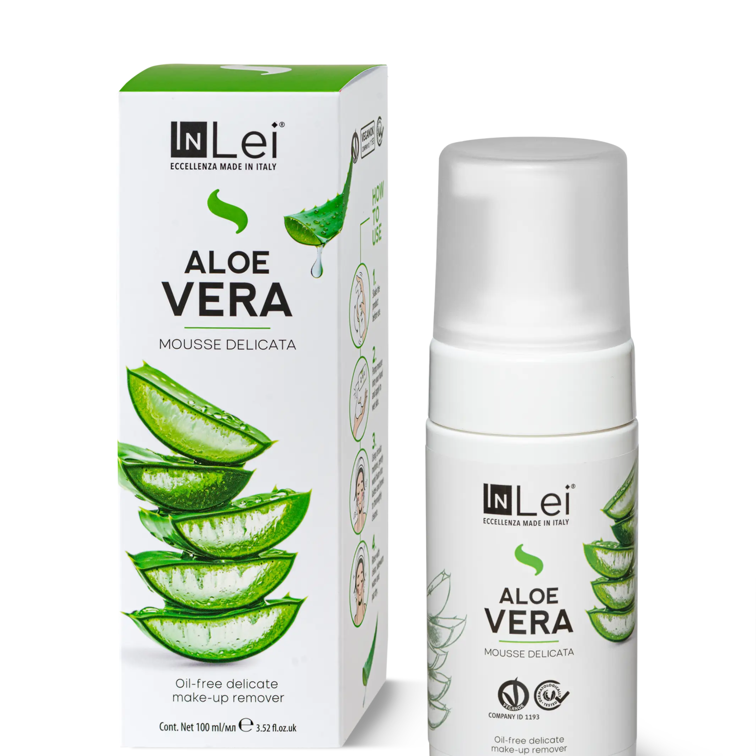 MOUSSE ALOE VERA demachiant delicat pentru gene, sprâncene și față 100ml - Mr.PMU
