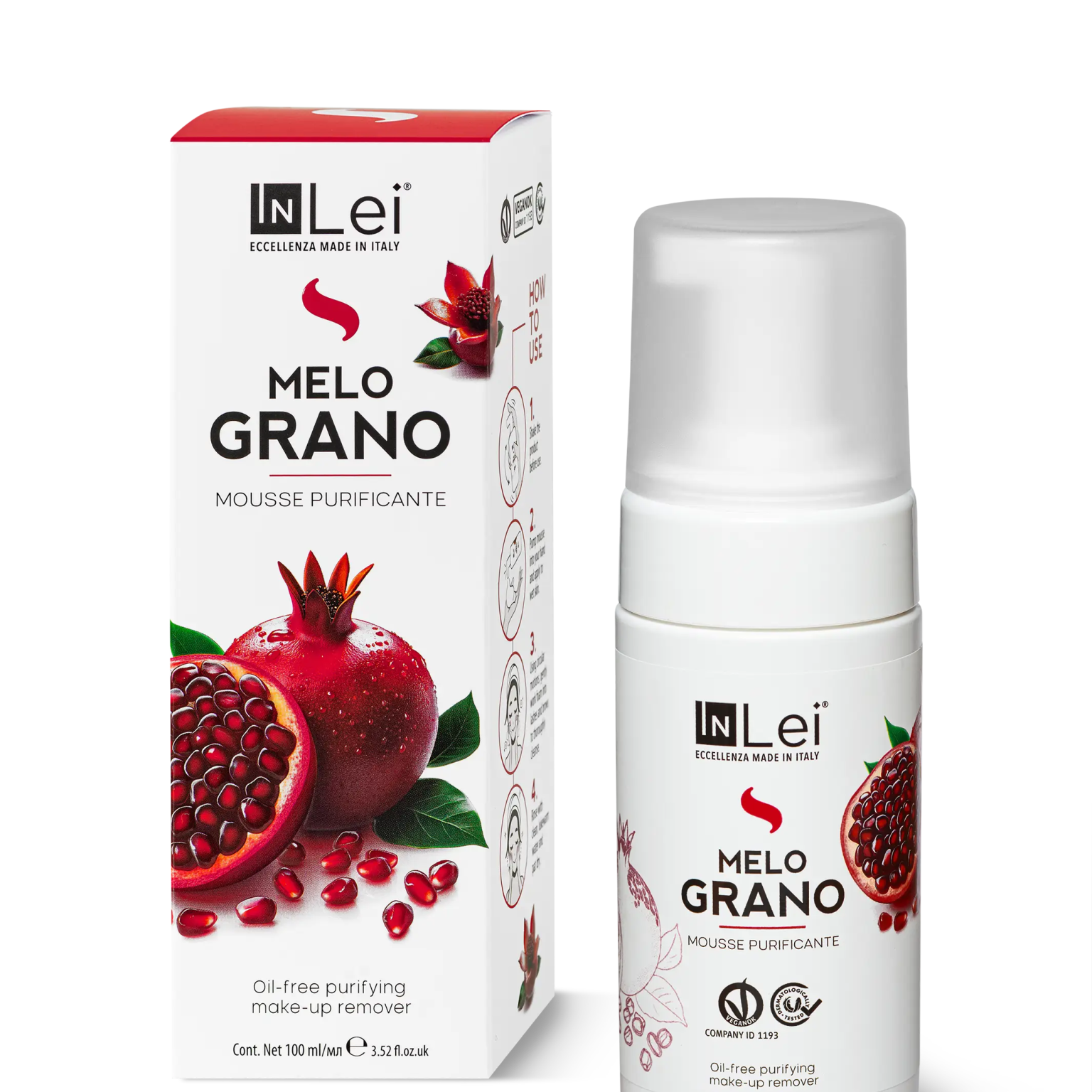 MOUSSE MELOGRANO demachiant purifiant pentru gene, sprâncene și față 100ml - Mr.PMU