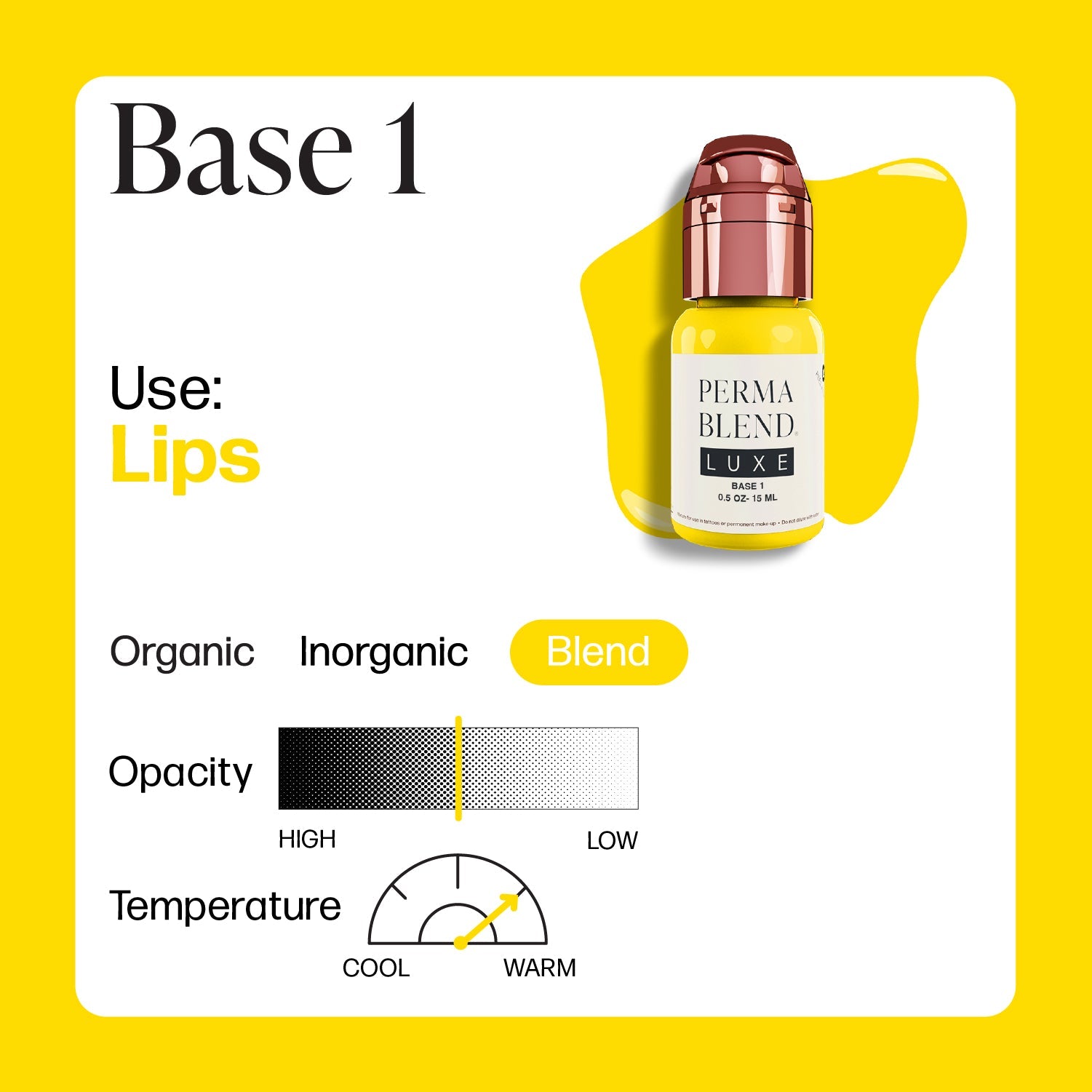 Perma Blend Cerneală Luxe PMU - Bază 1 - 15ml - mrpmu