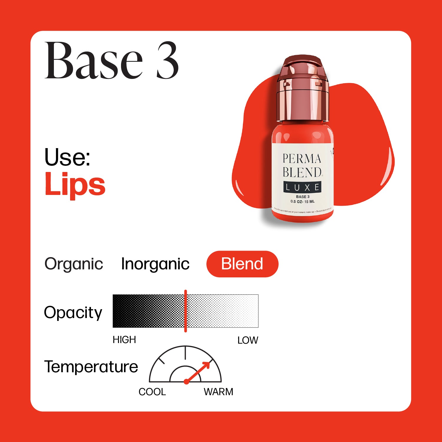 Perma Blend Luxe PMU Ink - Bază 3 - 15ml - mrpmu