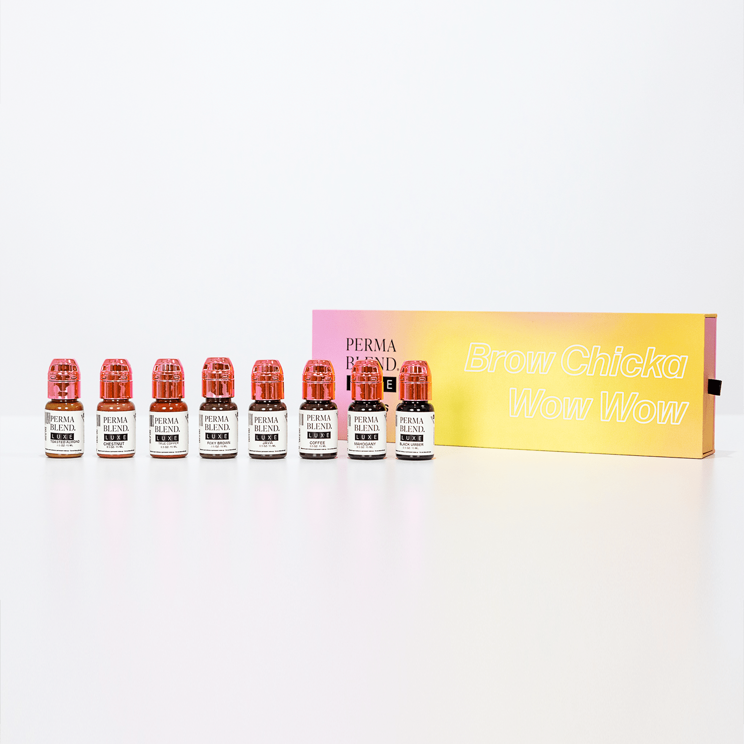 Perma Blend Luxe PMU Ink - Brow Chicka Wow Wow Brow Set - 8x15ml - mrpmu