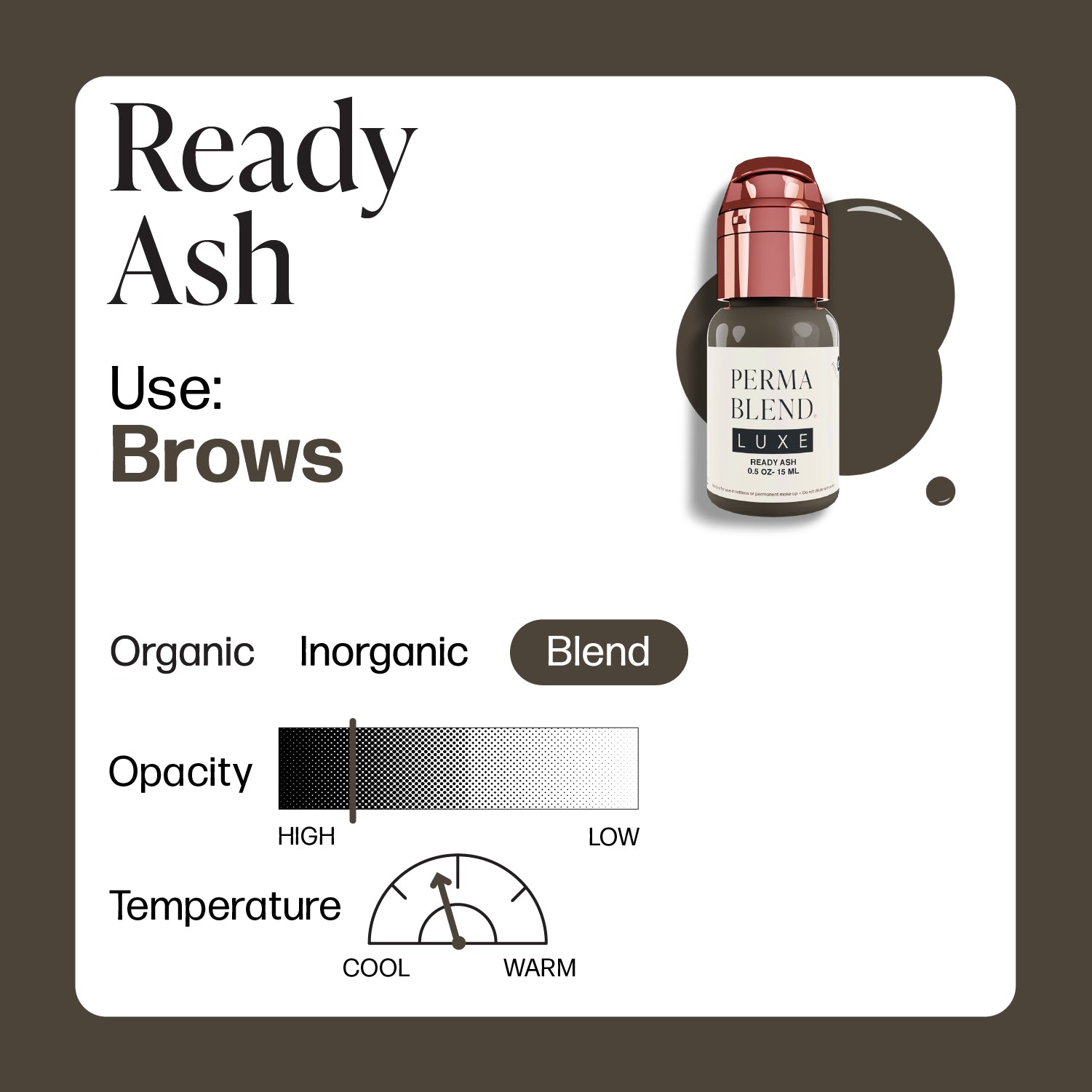 Perma Blend Luxe PMU Ink - Ready Ash 15ml - mrpmu