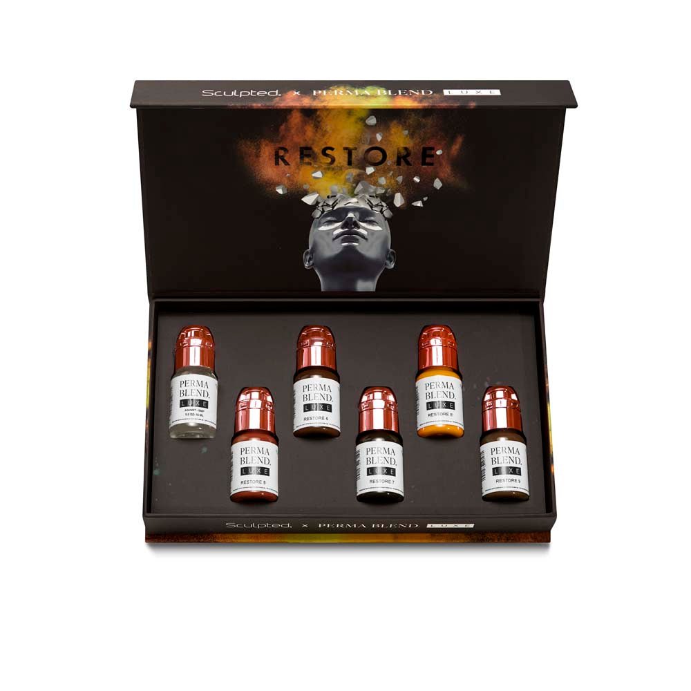 Perma Blend Luxe PMU Ink - Set de restaurare Stevey G. - 6x15ml - mrpmu