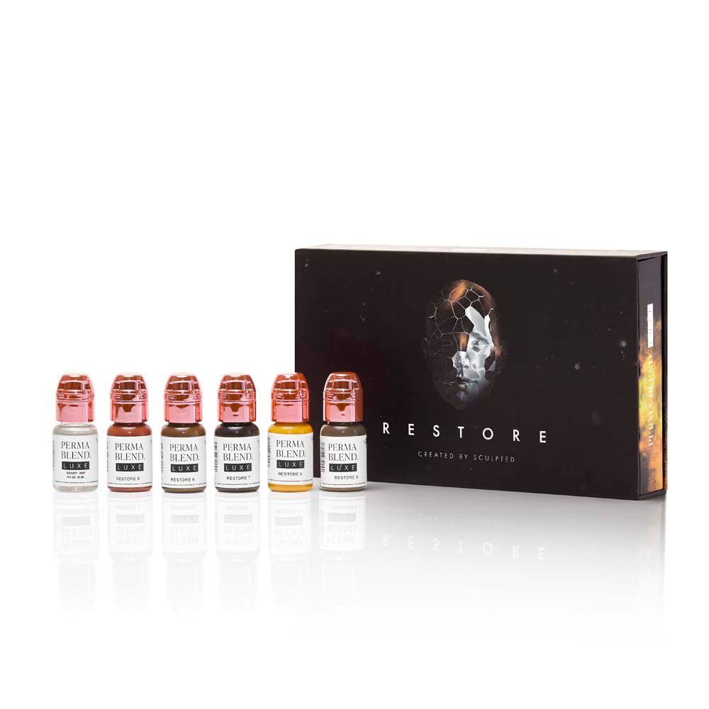 Perma Blend Luxe PMU Ink - Set de restaurare Stevey G. - 6x15ml - mrpmu