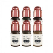 Perma Blend Luxe PMU Ink - Colecția Ciocolată - Set Complet de 6x15ml - mrpmu