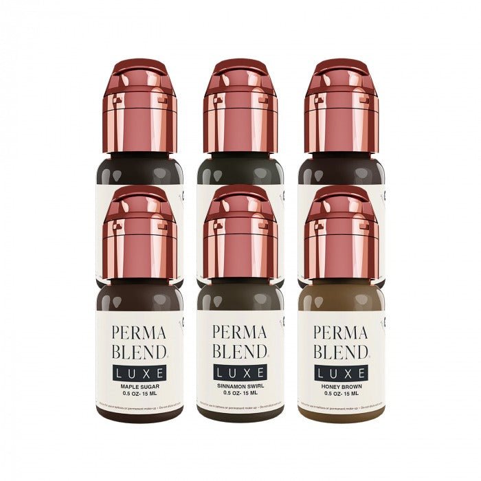 Perma Blend Luxe PMU Ink - Colecția Ciocolată - Set Complet de 6x15ml - mrpmu