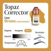 Perma Blend Cerneală Luxe PMU - Corector Topaz 15ml - mrpmu