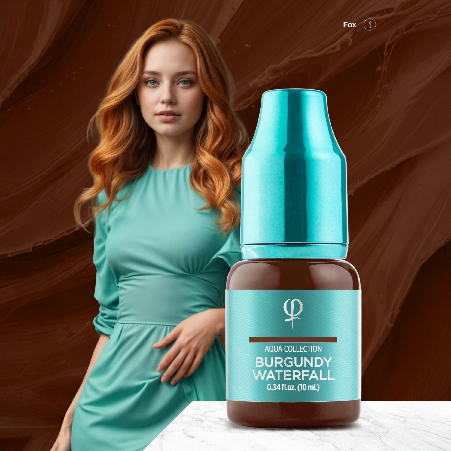 PhiAcademy - Burgundy Waterfall AQUA PMU Pigment 10ml - Mr.PMU
