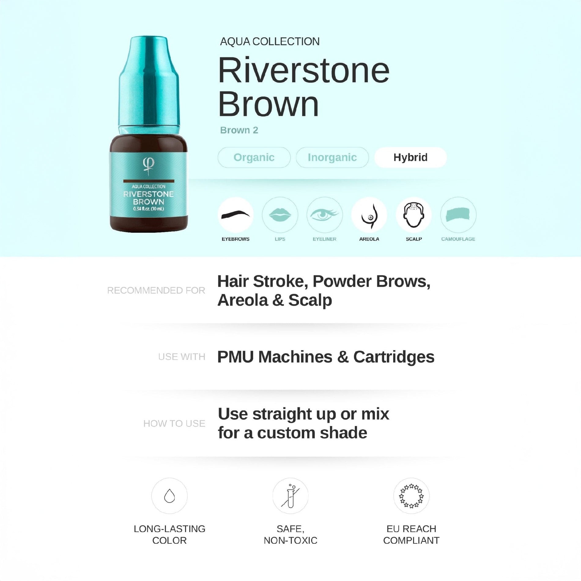 Pigment PMU Riverstone Brown 10ml - Mr.PMU