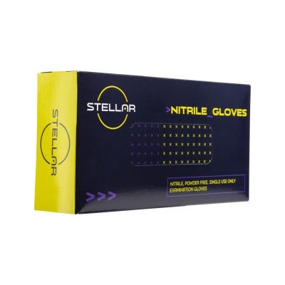 Cutie cu 100 mănuși negre din nitril Stellar - mrpmu