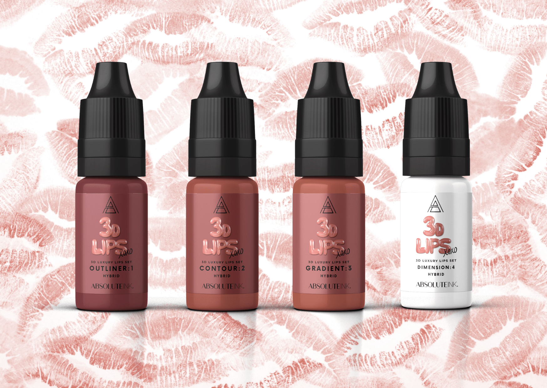 SET 3D LIPS - 4 Pigmenți - Mr.PMU