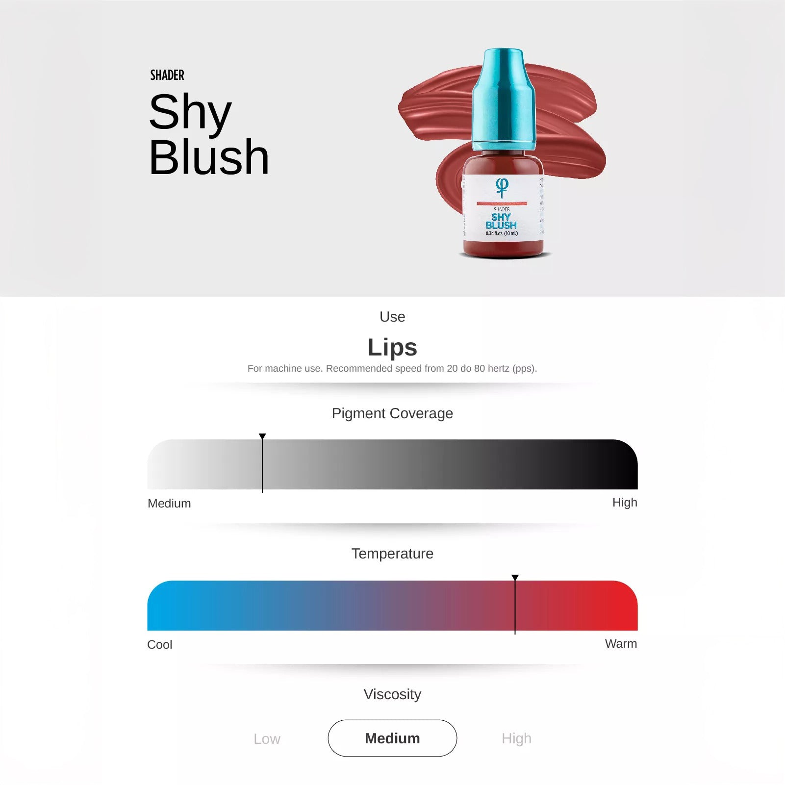 Shy Blush PMU Lip Shader Pigment 10ml - mrpmu